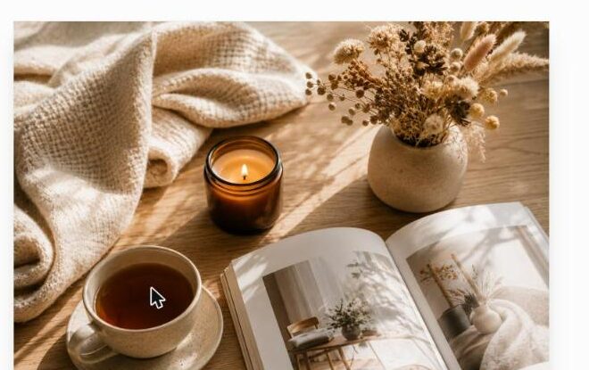 Bougie allumée, plaid douillet et thé chaud dans une ambiance cocooning - catégorie Lifestyle Freemag